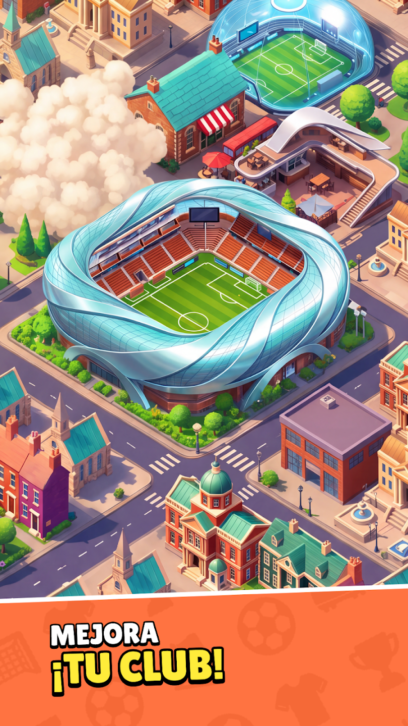 Match Day promotional image showing an illustrated city with football stadiums.